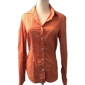 🆕 [J. McLaughlin] Orange Cotton Print Blouse Sz: 2